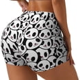 thumbnail image 2 of Kdxio Cute Panda Face Print Workout Shorts for Women Seamless Soft Smooth Gym Yoga Scrunch Active Shorts, 2 of 5