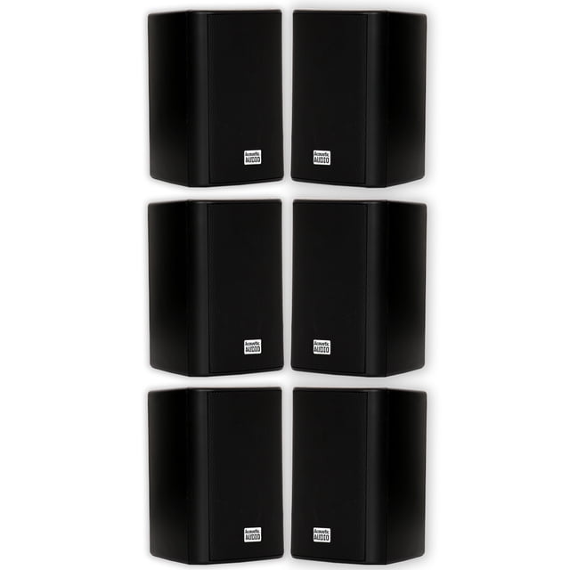 Acoustic Audio AA351B Haut-Parleurs Extérieurs Montables Passibles 2 Voies Noir Lot de 4