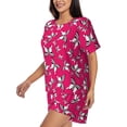 thumbnail image 2 of Susaid Butterfly Print Women's Pajama Set, Button-Up Sleepwear with Elastic Waist Shorts, Perfect for Lounging, Yoga, Beach, and Casual Wear-3X-Large, 2 of 7