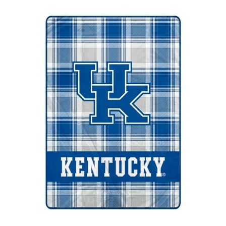 Pegasus Kentucky Wildcats 66" x 95" Oversized Plaid FAN-mily Ultra Cozy Blanket