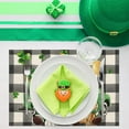 thumbnail image 5 of St. Patrick''s Day Gnomes Placemats Set of 4,12x18 Inch Gnomes with Truck Buffalo Plaid Shamrock Heat-Resistant Place Mats,Green Irish Table Decors for Seasonal Farmhouse Kitchen Dining Holiday Party, 5 of 6
