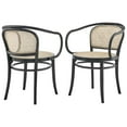 thumbnail image 1 of Side Dining Chair, Set of 2, Black, Wood, Modern Contemporary Farmhouse Coastal, Kitchen Room Cafe Bistro Restaurant Hospitality, 1 of 10