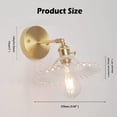 thumbnail image 6 of Industrial Vintage Modern Edison Wall Light Sconce E27 Wall Lamp with Brass Lamp Holder Up& Down Lighting Direction Glass Lampshade for Bedroom Loft Living Room Kitchen,Transparent Color, 6 of 8