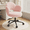 Pink, variant on Romorgniz Vanity Chair with Wheels Height Adjustable Desk Chair with Back Cute Vanity Chair for Makeup & Relaxation, Pink