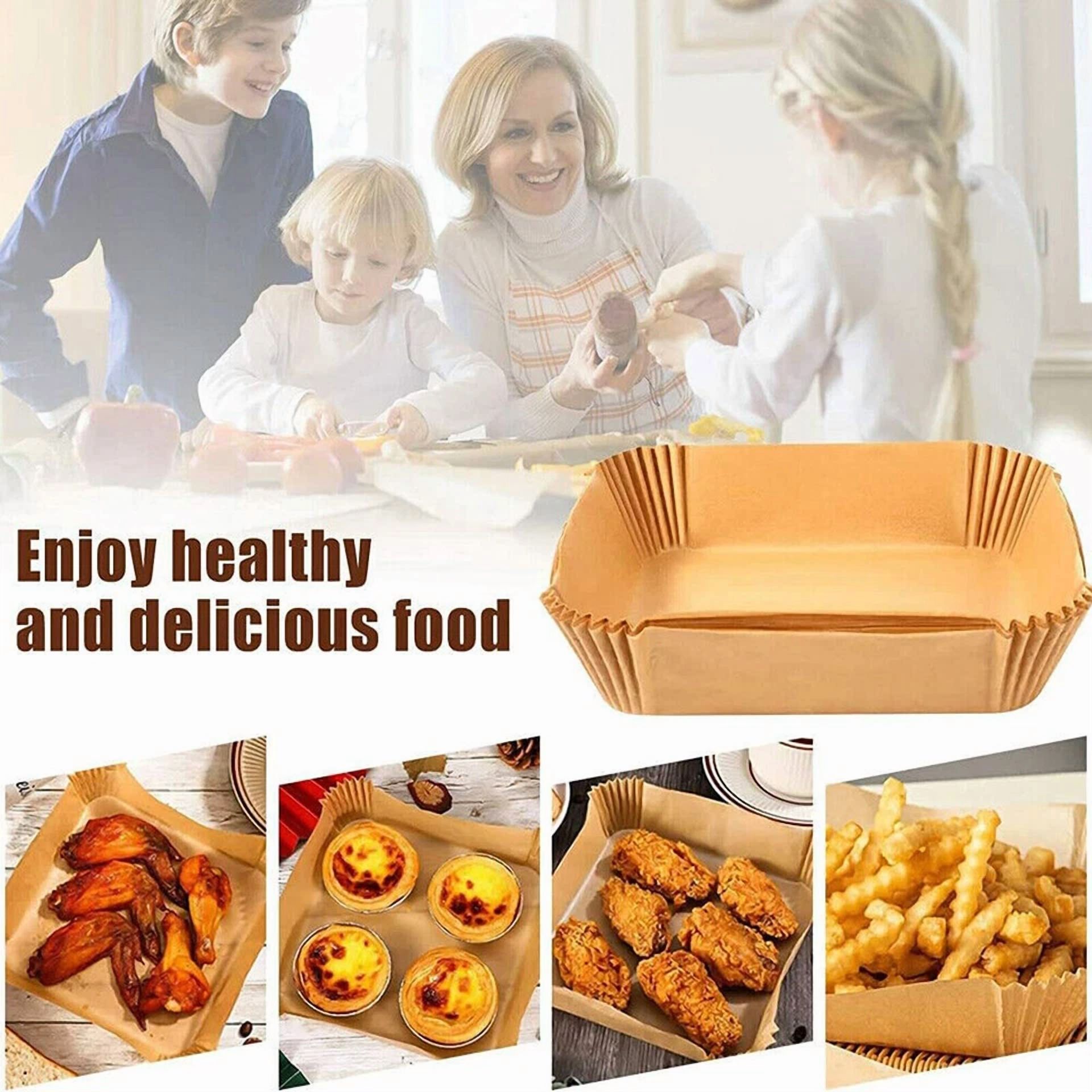 100Pcs Air Fryer Disposable Paper Liners, 6.3In Round Air Fryer Parchment Paper
