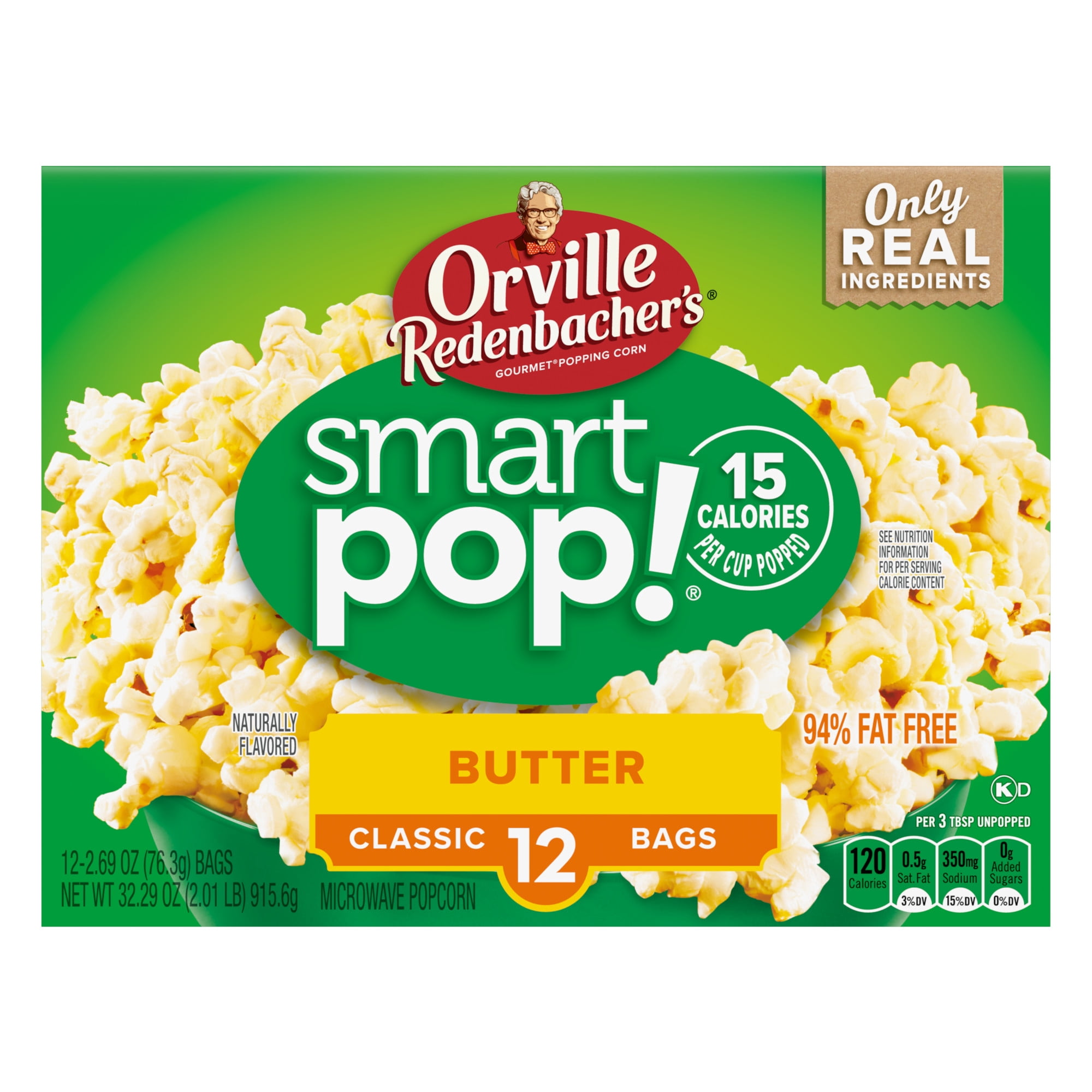Orville Redenbacher’s Microwave Popcorn SmartPop! Value Size, Butter Flavor, 2.69 oz., 12-Count