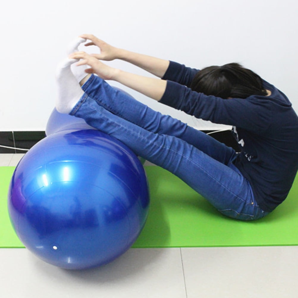 HEALEEP 1Pack Exercise Equipment for Home Blue PVC Balance Ball for Yoga Workouts