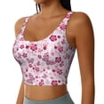 thumbnail image 2 of Daiia Flower Butterfly Printed Women's Sports Bra, Breathable Activewear Bra with U-Back Design and Removable Pads, Comfortable and Supportive for Yoga, Workout-Medium, 2 of 8