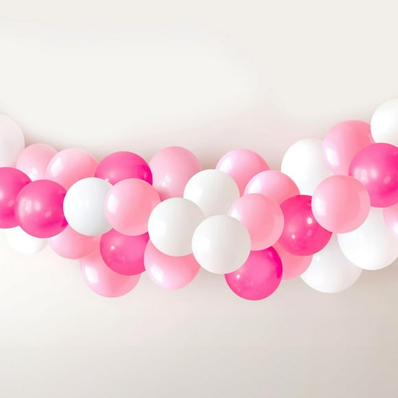 40CT 12IN. PINK BALLOON GARLAND<br><br><br>, 40CT PINK BALLOON GARLAND