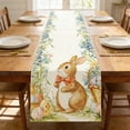 thumbnail image 4 of A Easter Bunny Egg Table Runner Openwork Design Polyester Fabric For Indoor Outdoor Dining Room Living Room Table And Holiday Festival Decoration 72.05 X 13.0 Inch, 4 of 7