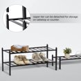 thumbnail image 4 of iKayaa 3-Tier Bamboo Shoe Rack Stackable Shoe Shelf Free Standing Storage Organizer for Entryway Hallway Closet Tabletop (Black), 4 of 8