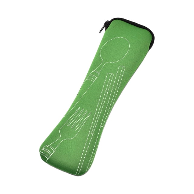 Zipper Tableware Bag Portable Wear Fabric Tableware Spoon Fork Storage Pouch(Not Included Tableware),1*Portable Cutlery Storage Bag Clearance