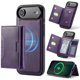 thumbnail image 1 of Case For IPhone Air Funda Protectora RFID de 6,5" con Ranuras para 7 Tarjetas Magsafe, Soporte 2 en 1, Funda Protectora de Cuero Desmontable a Prueba de Golpes, Morado, For IPhone Air, 1 of 7