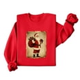 thumbnail image 4 of Craaazy Christmas Sweatshirts for Women Loose Long Sleeve Graphic Santa Claus Print Xmas Shirts Gifts, 4 of 8
