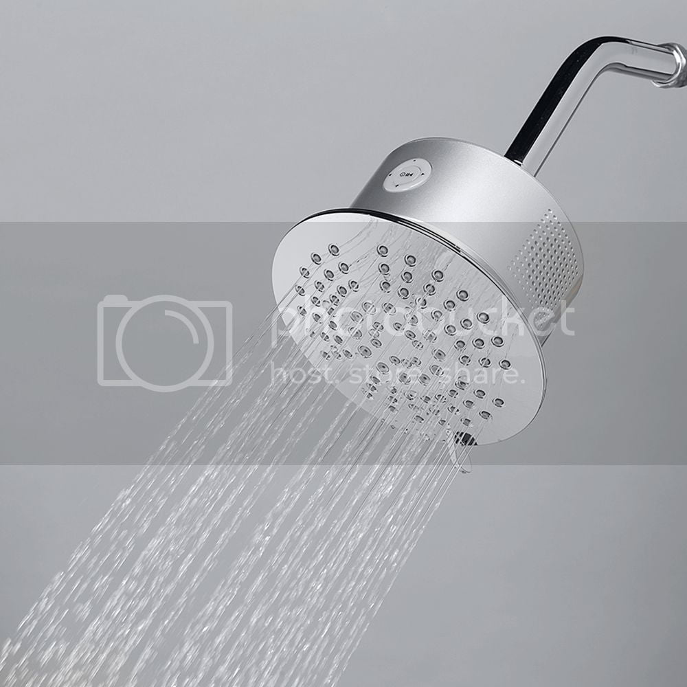 Home Netwerks 5Setting Showerhead with Bluetooth Speaker in Chrome