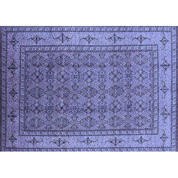 Ahgly Company Indoor Rectangle Oriental Blue Industrial Area Rugs, 4' x 6'