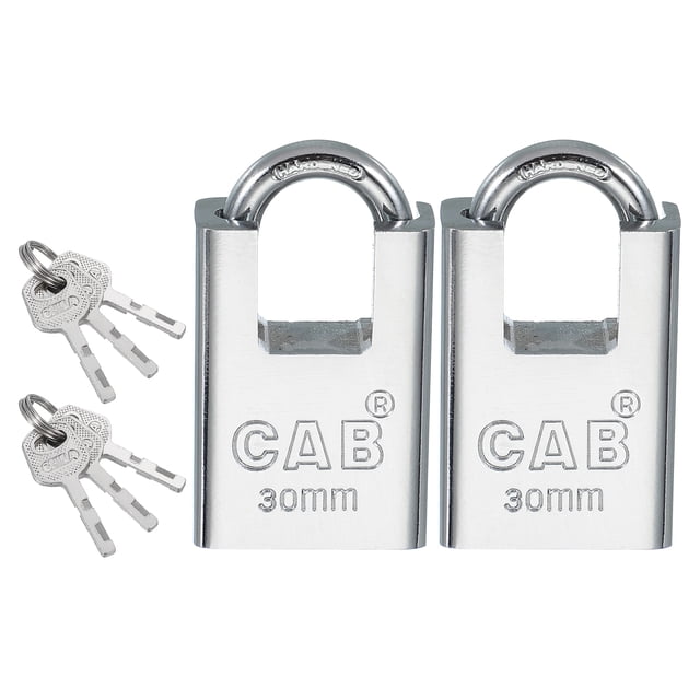 Candados de acero inoxidable Uxcell, candado de alta seguridad con llaves diferentes, candados con grillete cubierto y llaves 1-3/16