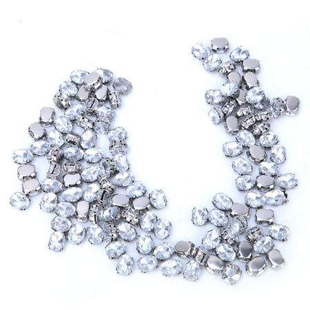 

200 Pcs Acrylic DIY Decoration Part For Clothing Shoe Bag Ornament Accessory(6x8mm)