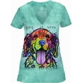 thumbnail image 1 of Dog Is Love - Women's Tri-Blend V-Neck T-Shirt, 1 of 1