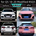 thumbnail image 4 of Para Audi Q5 2018-2023 Modificado RSQ5 Nuevo Estilo Conjunto de Parachoques Delantero Rejilla de Labio Trasero Kit de Carrocería Accesorios de Coche, 4 of 5