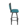 thumbnail image 4 of 870 Hadleigh 30" Swivel Bar Stool with Pewter Finish and Graph Tidal Seat and Back, 4 of 5