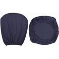 thumbnail image 1 of 1 juego de fundas de asiento y respaldo de licra elásticas lavables para sillas de ordenador de oficina, sillas de comedor, bar, decoración de fiestas (azul oscuro), 1 of 5