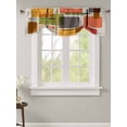 thumbnail image 2 of Tie Up Valance Curtain for Kitchen,Colorful Color Block Stripe Rod Pocket Short Curtains Adjustable Tie-Up Shade Valances,Abstract Geometric Window Treatment for Bathroom Living Room Bedroom, 2 of 8