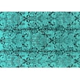 thumbnail image 1 of Ahgly Company Indoor Rectangle Oriental Turquoise Blue Industrial Area Rugs, 2' x 4', 1 of 4