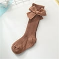 thumbnail image 2 of Biekopu Baby Girls Princess Socks Cute Bow Knee High Socks Breathable Tube Socks for Toddler Infant Clothing Accessories, 2 of 3