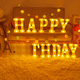 thumbnail image 2 of Letras de luz LED Feliz cumpleaños fiesta baúl romántico sorpresa vela cena cumpleaños escenario decoración, 2 of 4