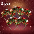 thumbnail image 1 of Dsseng 5/10 Pcs Bandeaux de Noël avec Boules Rouges et Vertes - Plastique Lavable à la Main Sans Plumes Parfait pour Fêtes et Cadeaux, 1 of 7