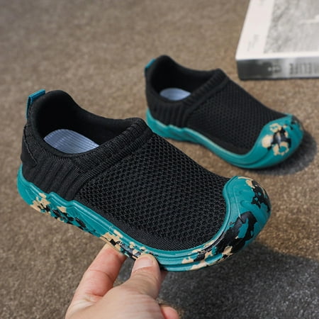 

Hipattires Kids Boys Shoes Black Sneakers Solid Non Slip Comfortable First Walking Girls Sandals Fashion Shoes