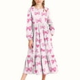thumbnail image 2 of HAOTAGS Holiday&nbsp;Dresses&nbsp;for&nbsp;Girls, with Side Pockets Breathable Crewneck Long-Sleeve Dresses Multicolor 6-7Years, 2 of 6
