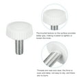 thumbnail image 4 of 15Pack M5x12mm Threaded Knurled Thumb Screws, Zinc Plated Carbon Steel Clamping Knobs Grip, White, 4 of 5