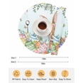 thumbnail image 6 of 13 Inch Round Placemats Set of 4, Easter Bunny Non Slip Heat Insulation PP Table Mats, Colorful Easter Eggs Eucalyptus Teal Ombre Washable Place Mats for Kitchen Dining Party Table Decor, 6 of 7