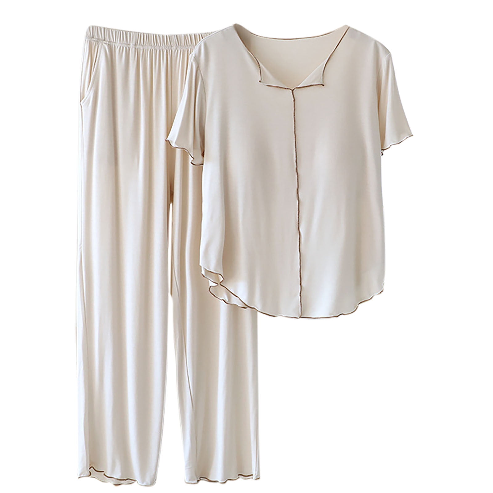 Tnhcen Ensemble de Pyjama d'Allaitement en Modal pour Femmes avec