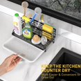 thumbnail image 3 of Kitchen Sink Caddy Organizer, Rustproof Non-Slip Soap Dish Dispenser Brush, Spon, 3 of 6