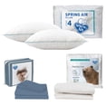 thumbnail image 1 of Juego de Sábanas Matrimonial Azul Acero + Protector de Colchón + 2 Almohadas, 1 of 9