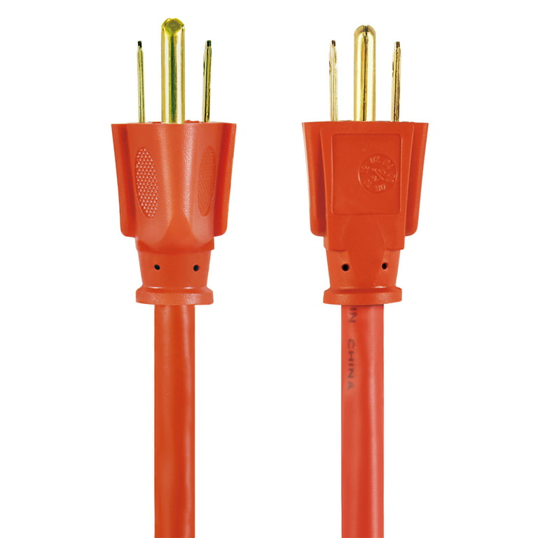 P010804-50 : Shopro Outdoor Extension Cord, 1 Outlet, Orange, 50 ft.