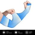 thumbnail image 3 of White Blue Gradient Gardening Sleeves Farm Sun Protection Cooling Arm Sleeves For Women Men With Thumb Hole, 3 of 6