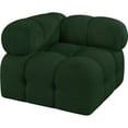 thumbnail image 4 of Meridian Furniture Ames Green Boucle Fabric Corner, 4 of 10