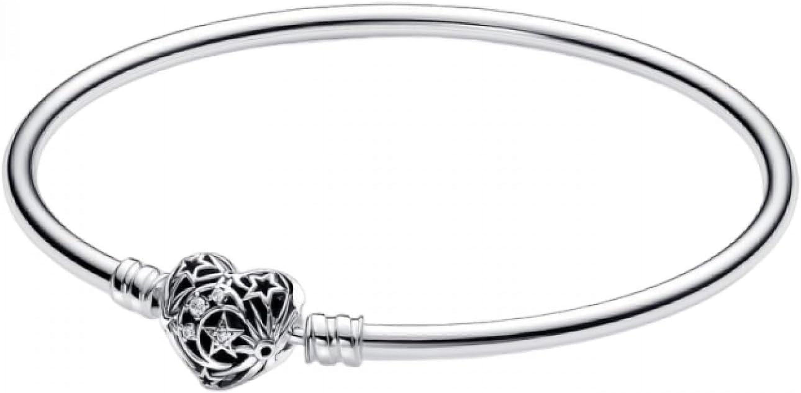 Pandora Moments Women's Sterling Silver Snake Chain Charm Bracelet