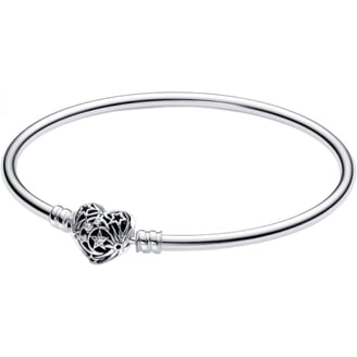 PANDORA ブレスレット 17cm Pandora Moments Silver Bracelet with Heart Clasp 17cm - Walmart.com