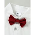 thumbnail image 3 of Baby Boy Clothes Suit 2-7T Toddler Party Velvet Waistcoat Dress Shirt Pants Bowtie Formal Outfits, 3 of 13
