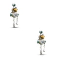 thumbnail image 1 of Bewildely Adorno de granja de pollo colgantes de animales de resina esculturas hechas a mano patio hogar jardín decorativo para verde Verde 2Conjunto, 1 of 6