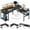 Black, variant on iSunirm Home Office Desk Adult Lap Desks, 42.5 x 50.4 in, Black, L Shaped Computer Desk with Magic Power Outlets and USB Charging Ports