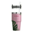 thumbnail image 3 of Outdoors Professional 20-Oz. Stainless Steel Double-Walled Insulated Tumbler with Straw (Tropical Pink), OUTD9201, 3 of 7