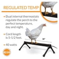 thumbnail image 2 of Thermo Heated Chicken Perch for Coop, Warming Chicken Heater, Prevents Frozen Toes, Warm Coop Accessories, Lamp , Safety Listed - Small 26” Black, 2 of 8