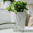 thumbnail image 3 of Self Watering Hydroponic Flowerpot Double Layer Flower Pot With Water Inlet Plastic Transparent Bonsai Potted Planter Decoration, 3 of 9