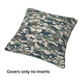4 Pack Throw Pillow Covers Green Camouflage Print Breathable Pillow